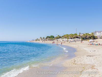 View of the beach in Mojacar